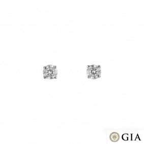 18k White Gold Diamond Stud Earrings 0.80ct G/VS1